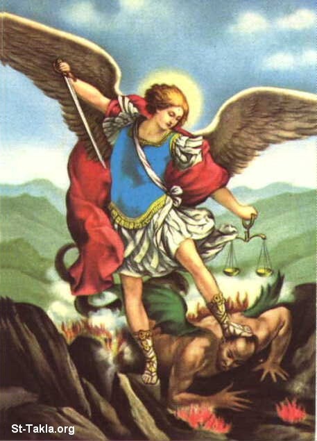 St-Takla.org Image: Famous picture of Arch Angel Michael, Mikhail     :       