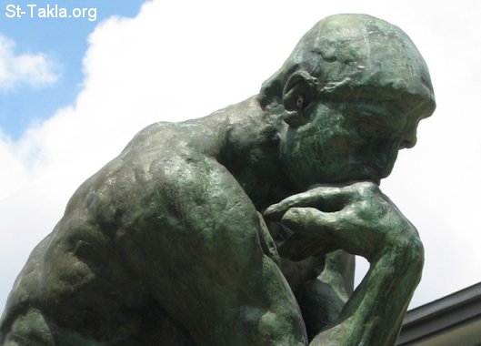 St-Takla.org Image: The Thinker (Le Penseur) - a bronze and marble sculpture by Auguste Rodin     :      ѡ      