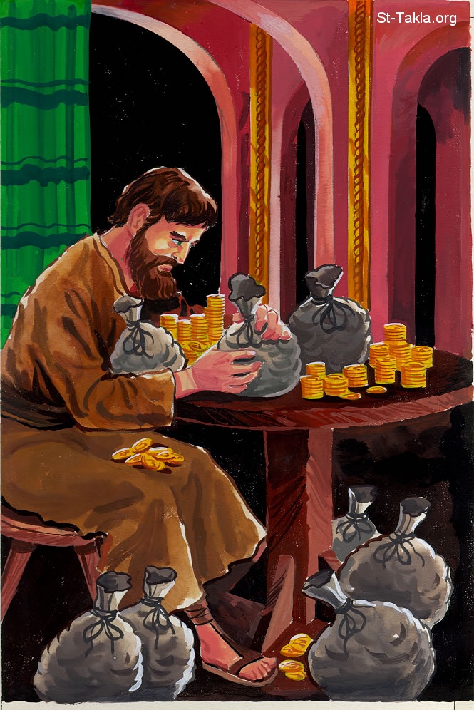 St-Takla.org Image: The parable of the foolish rich man     :   