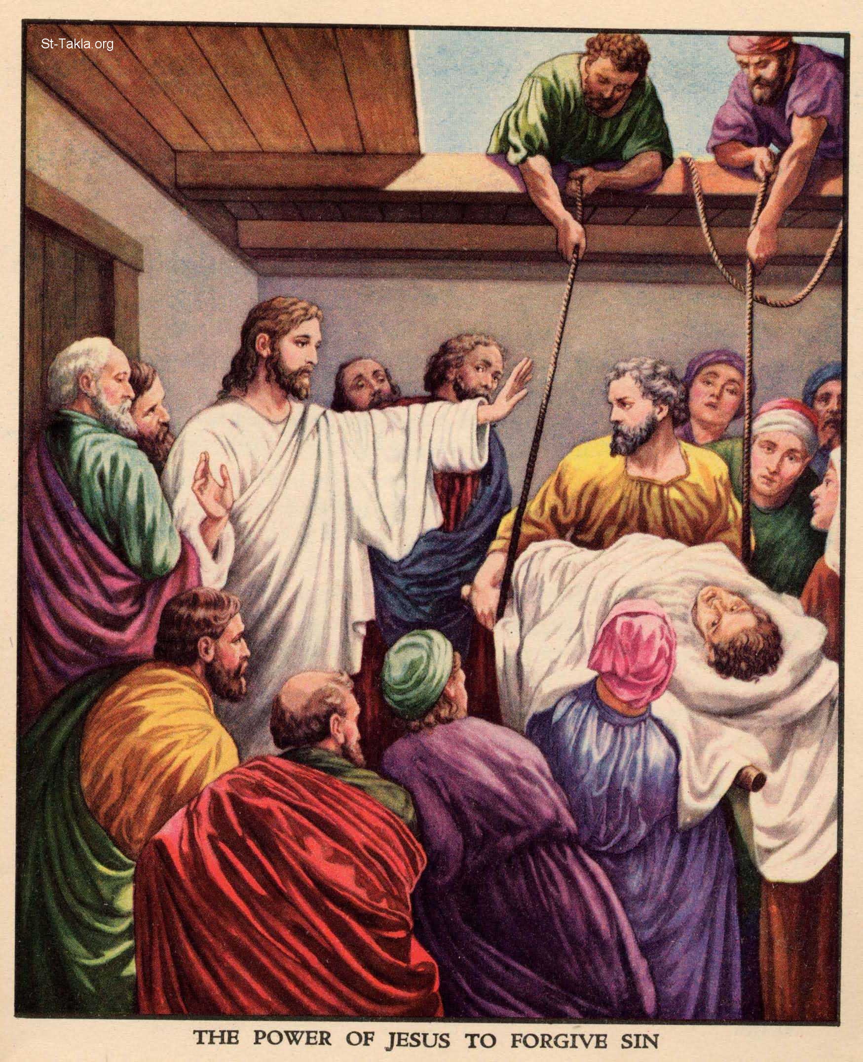 Image: 45 Jesus Heals A Paralytic Man Lowered From The Roof 3