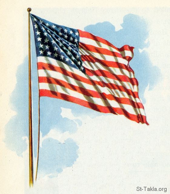 St-Takla.org Image: United States of America, flag waving in the wind     :    : 