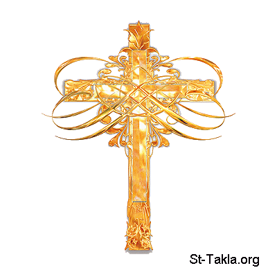 St-Takla.org         Image: Golden Holy Cross صورة: صليب مقدس ذهبي