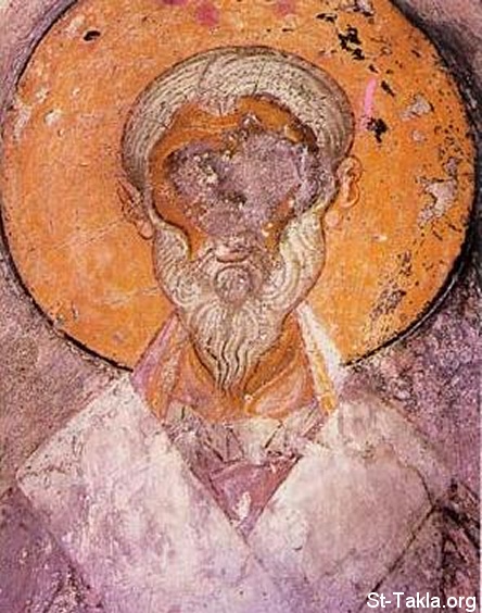 St-Takla.org Image: Icon of the Saint Pope Alexander of Alexandria in Veljusa Monastery, Macedonia - XI - XIV c.     :           -       11-14    ǡ 