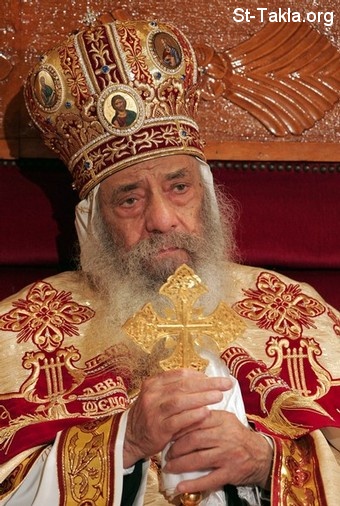 St-Takla.org Image: Copticpope Shenouda III     :     