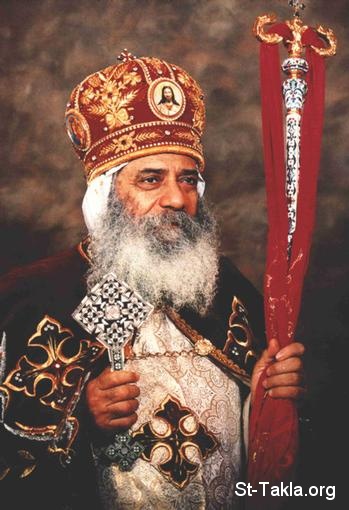 St-Takla.org Image: His Holiness Pope Shenouda III, the Coptic Pope # 117     :      ˡ       117