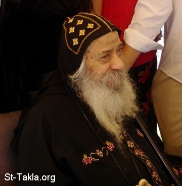 St-Takla.org Image: His Holiness Pope Shenouda III in the United States of America during the 4 months of treatment, 2008     :               2008