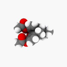 St-Takla.org Image: Heroin's 3D molecular structure in GIF format     :   ()     