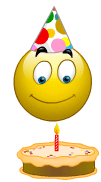 احلي اشكال التهنئة بأعياد الميلاد ( Happy birthday ) Www-St-Takla-org--Birthday-Cake-Smiley-emoticon
