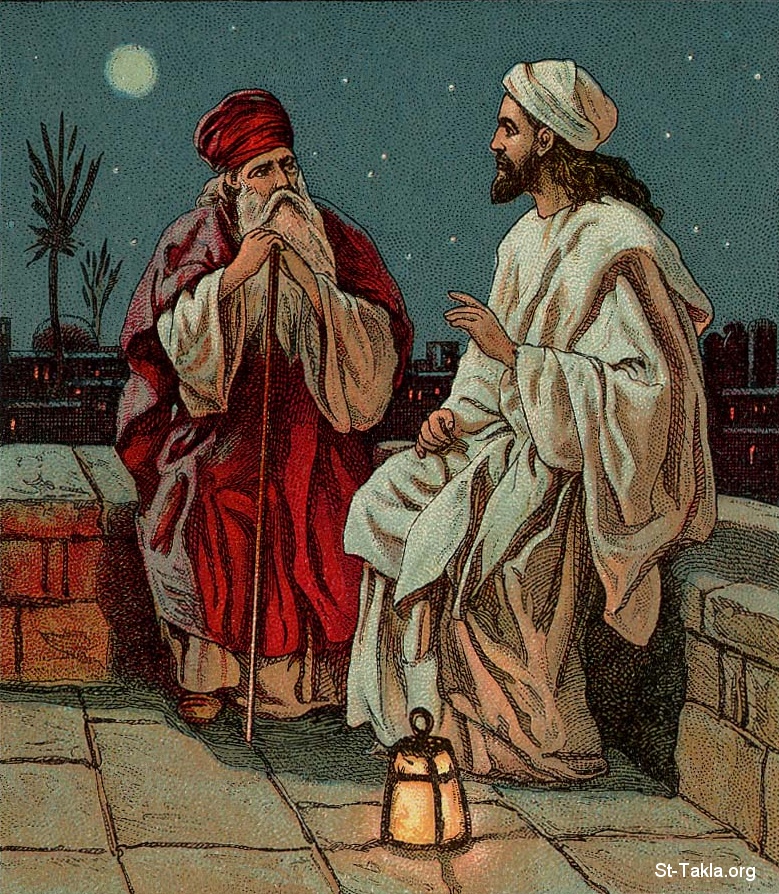 St-Takla.org         Image: Jesus talking to Nicodemus :     