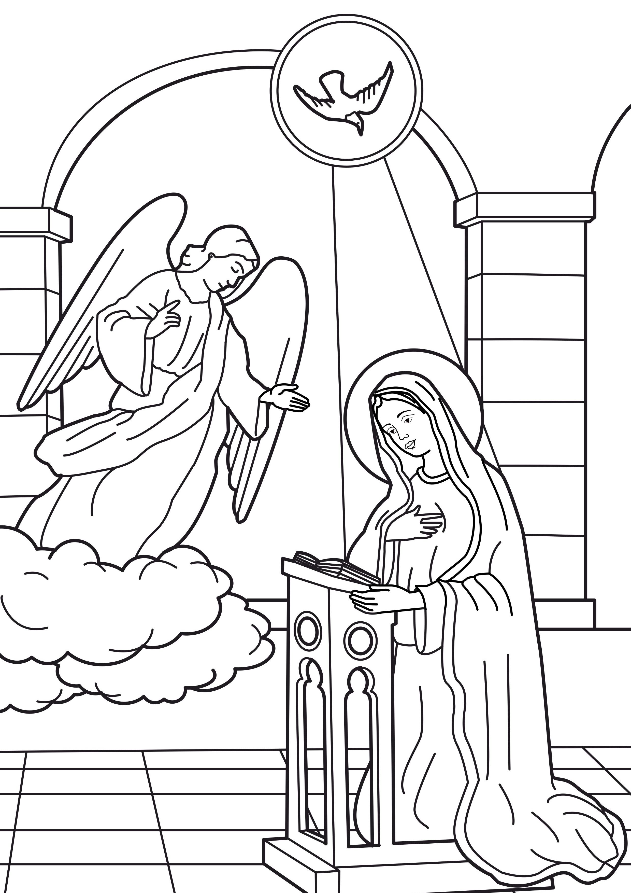 Archangel Gabriel Coloring Pages Archangel Gabriel Coloring Pages