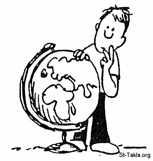 St-Takla.org Image: Man with a globe, study, map     :    ɡ ɡ ɡ 