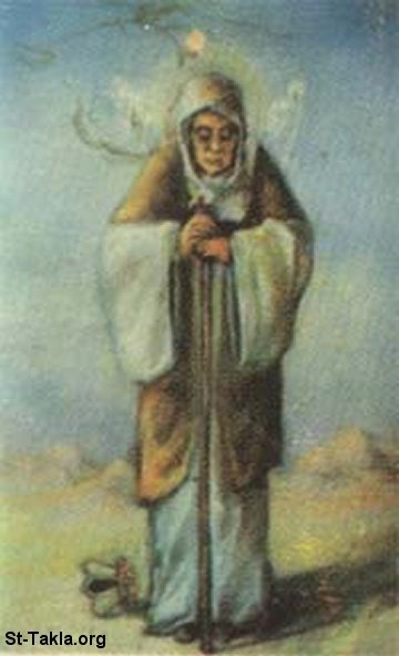 St-Takla.org Image: St. Anna Simon (Ana Semoun) صورة في موقع الأنبا تكلا: صورة القديسة الهبيلة، القديسة أنا سيمون الملكة السائحة