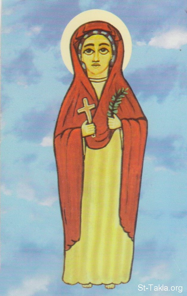 St-Takla.org Image: St. Anna Simon (Ana Semoun) صورة في موقع الأنبا تكلا: صورة القديسة الهبيلة، القديسة أنا سيمون الملكة السائحة