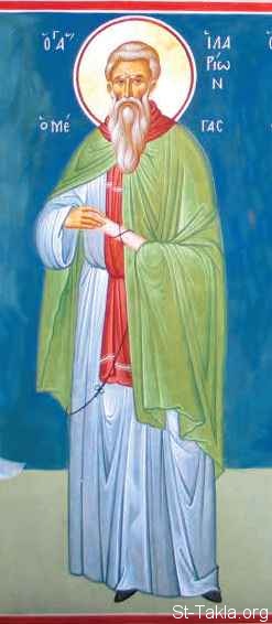 St-Takla.org Image: Icon of Saint Hilarion the Great (Ilarion of Gazza)     :     ( )    :   