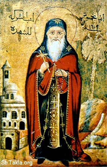 St-Takla.org Image: Ancient Coptic icon of St. Pachom (Saint Bakhomious Ab El Shareka) صورة في موقع الأنبا تكلا: أيقونة قبطية أثرية تصور القديس الأنبا باخوميوس أب الشركة - أنبا باخوم