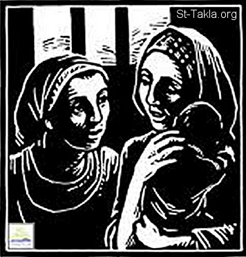 St-Takla.org Image: Saints Perpetua with Her baby and Saint Felicity     :    ( ) 