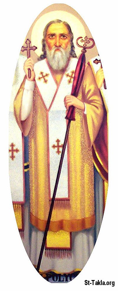 St-Takla.org Image: Saint Polycarp Bishop of Smyrna, Bolikarbos     :  ӡ   