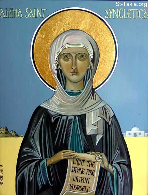 St-Takla.org Image: Saint Syncletika of Alexandria     :   