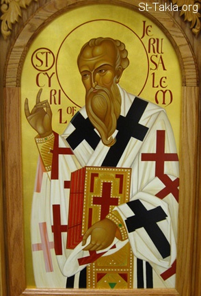 St-Takla.org Image: Icon of Saint Cyril of Jerusalem (Kyrillos El-Orshalimy)     :     -    