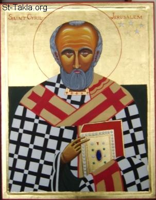 St-Takla.org Image: Icon of Saint Cyril of Jerusalem (Kyrillos El-Orshalimy)     :     -    