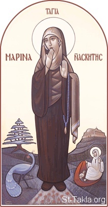 St-Takla.org Image: A modern Coptic icon of Saint Marina the monk (Father Marin)     :         (  )