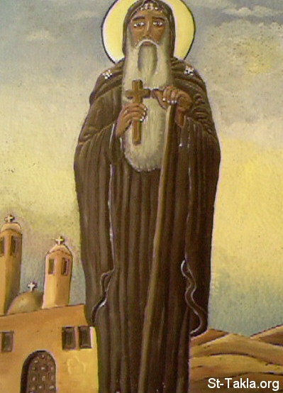 St-Takla.org Image: Saint Moses the black, contemporary Coptic engraving     :    ϡ   