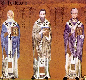 St-Takla.org Image: St. Gregory the Theologian, Basil the Great and John Chrysostom, Palace Normanni, Palermo     :      :    (  ) -    -    .     