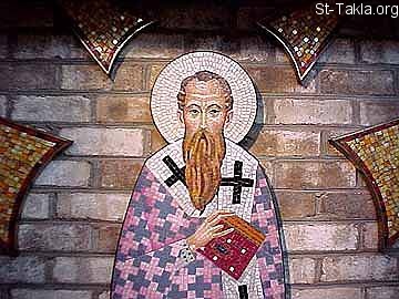 St-Takla.org Image: St. John Chrysostom tiled icon, at the St. Thomas the Apostle Church, New Jersey     :    ȡ     ӡ 