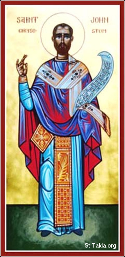 St-Takla.org Image: Saint John Chrysostom, Patriarch of Constantinople     :      