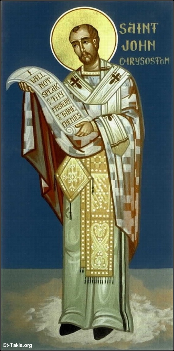 St-Takla.org Image: Saint John Chrysostom, Patriarch of Constantinople, Nicholas Pappas     :       -  