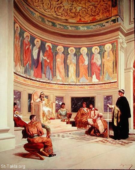 St-Takla.org Image: St John Chrysostom Exiled by Empress Eudoxia, by: Benjamin Jean Joseph Constant, French artist (1845-1902)     :           ()      ʡ   (1845-1902)