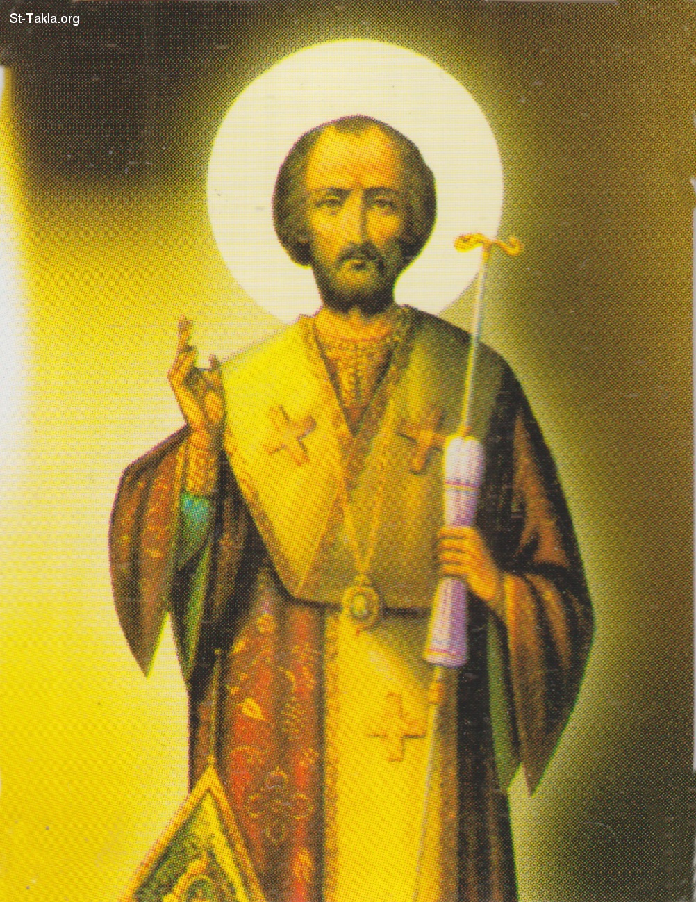 St-Takla.org Image: Saint John Chrysostom (Youhanna golden-mouth)     :    