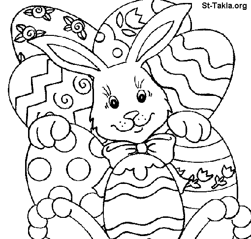 easter bunny coloring pages color by numbers - photo #43