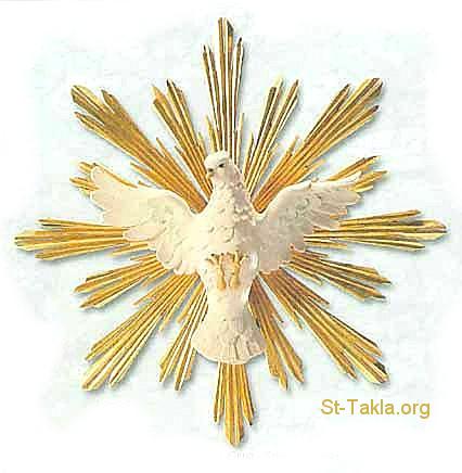 St-Takla.org Image: The Holy Ghost as a dove صورة في موقع الأنبا تكلا: الروح القدس بشكل حمامة