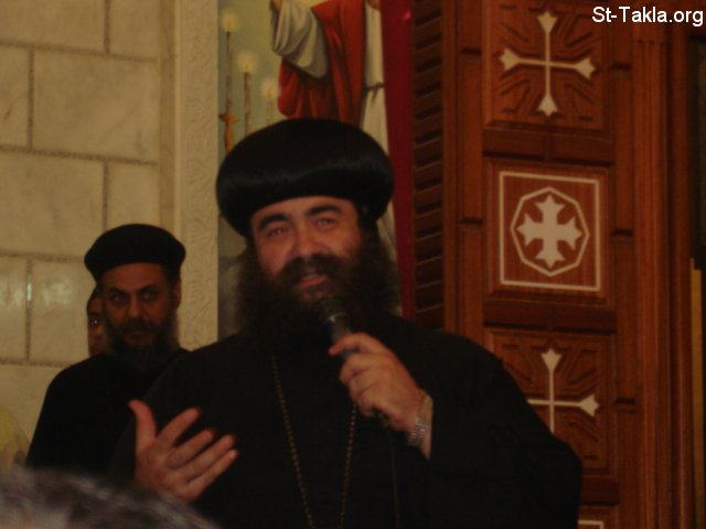 St-Takla.org Image: H. G. Bishop Youannas talking at St. Tikla Heymanot COC, Alexandria, Egypt     :          ʡ ɡ 