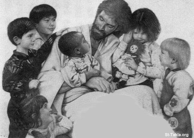 St-Takla.org Image: Jesus among children     :   