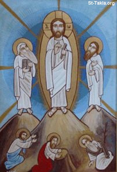 St-Takla.org Image: Modern Coptic icon of the Transfiguration of Jesus Christ     :    :   