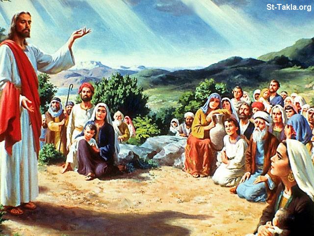 St-Takla.org Image: Jesus with the multitudes     :   