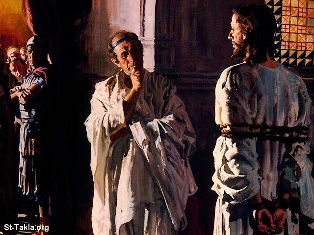 St-Takla.org Image: Trials of Jesus     :  