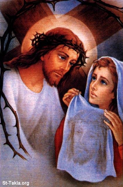 Ntoo Cuam Txoj Kev Www-St-Takla-org___Saint-Veronica-Handkerchief-04
