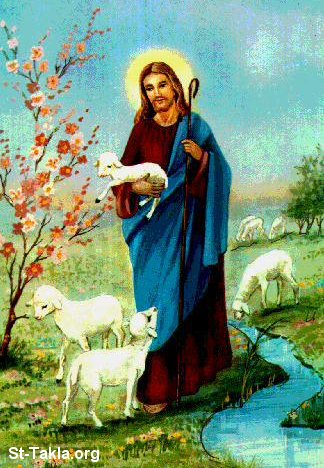 St-Takla.org Image: God the Good Shepherd     :   