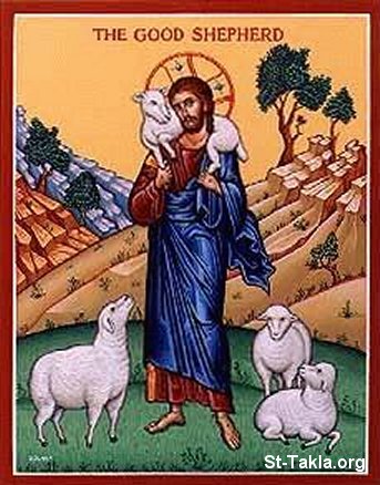 St-Takla.org Image: Jesu the Good Shepherd     :   