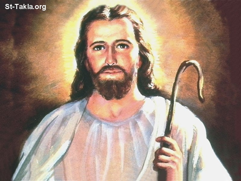 St-Takla.org Image: Jesus My Shepherd صورة في موقع الأنبا تكلا: المسيح راعيي نفسي