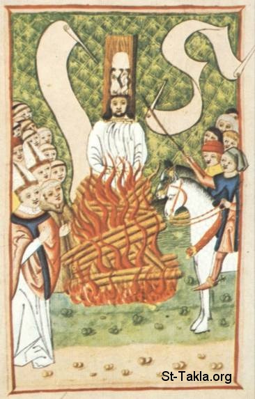 St-Takla.org Image: Jan Hus burned at the stake     :    