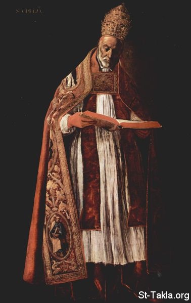 St-Takla.org Image: Pope Gregory I, by Francisco de Zurbaran     :        