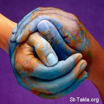 St-Takla.org Image: Globalization, hand painting     :         