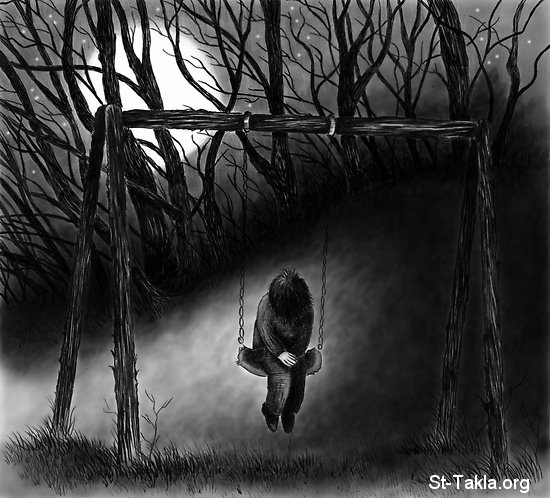 St-Takla.org Image: Sad man painting     :   