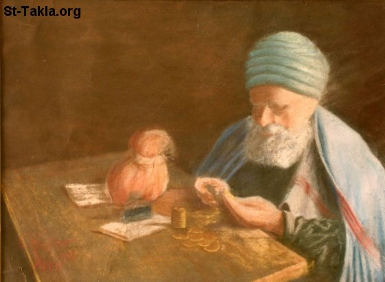 St-Takla.org       A Jewish Money Changer - 1844 Edouard Frederic Wilhelm Richter     -      1844
