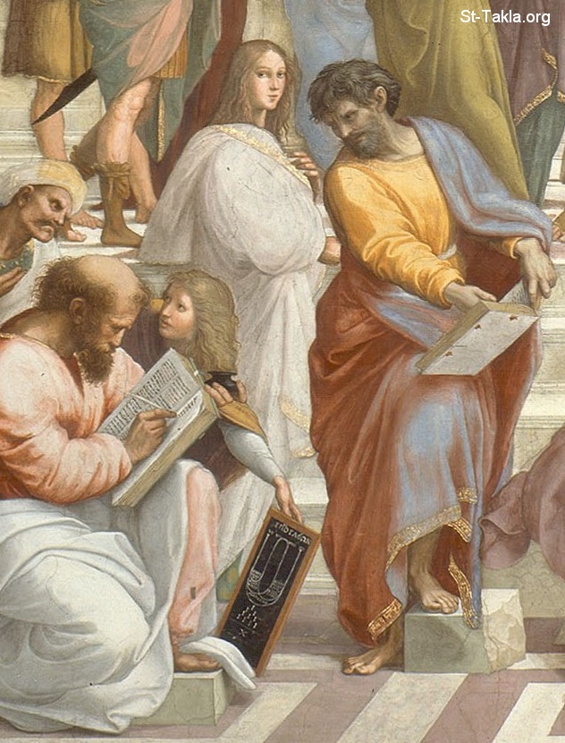 St-Takla.org Image: Detail from The School of Athens by Raffaello Sanzio, maybe an illustration of Hypatia, 1509-1510     :     ǡ            ǡ 1510