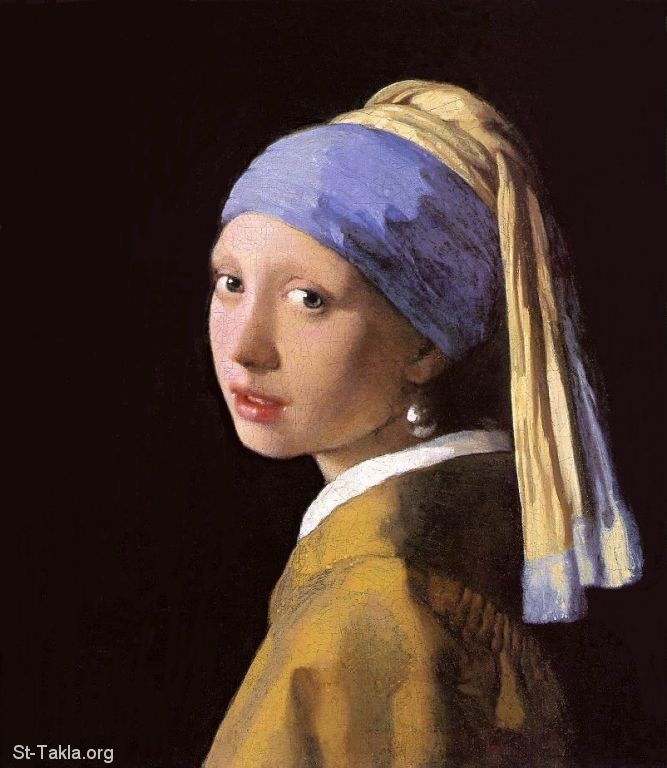 St-Takla.org Image: Johannes Vermeer - The Girl With the Pearl Earring (1665)     :    ġ   ѡ 1665